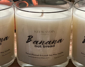 Banana Nut Bread 9 Ounce Coconut Soy Wax Candle