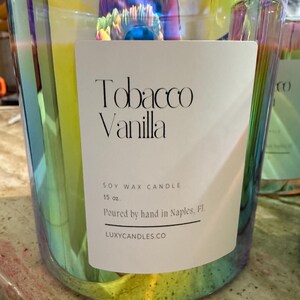 tom ford vanilla tobacco candle Tobacco Vanilla Tom Ford Inspired 15 Oz. Coconut-soy Candle Beautiful  Iridescent Vessel