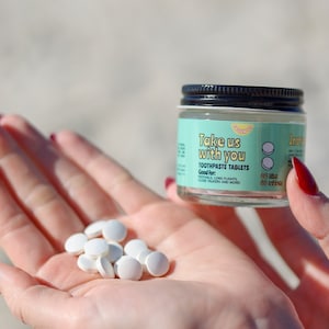 Whitening Toothpaste Tablets | Travel Toothpaste | Waterless Toothpaste | Fluoride Free | Zero Waste Toothpaste | Hydroxyapatite | USA