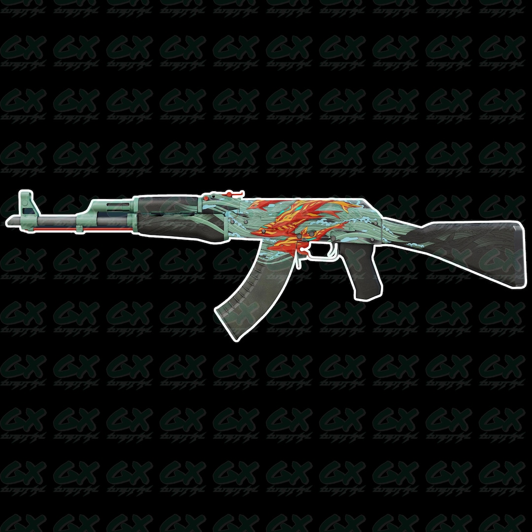 Aquamarine Revenge 4K Sticker | AK-47 Skin-inspired Decal | CS Game ...
