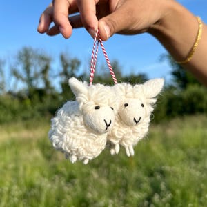 Sheep Christmas Ornament | handmade felt sheep | Sheep | Needle felted Christmas tree ornament | handmade felt sheep