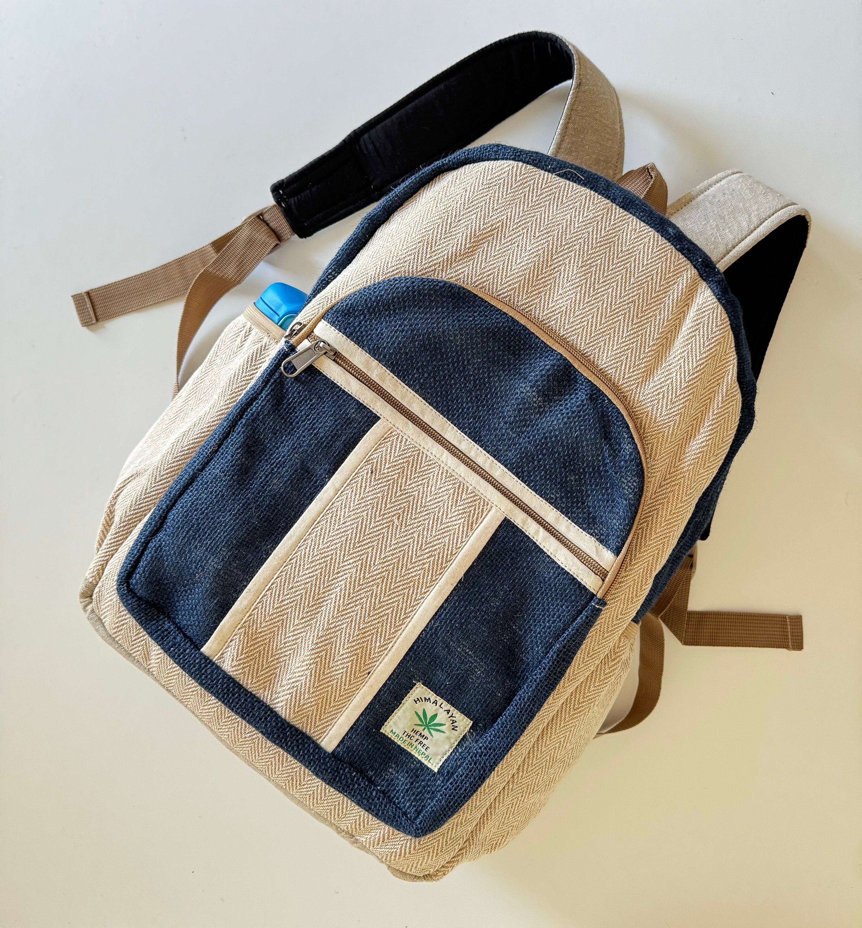 Handmade Himalayan Hemp Backpack: Eco-friendly Organic Cotton Rucksack ...