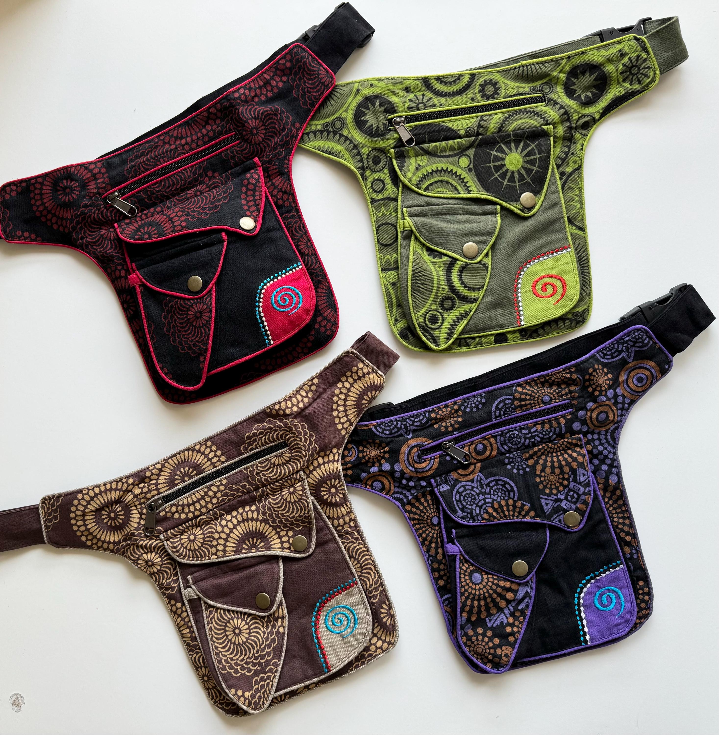 Cotton Waist pack |  Embroidered Fanny Pack | Hip Bag | money belt | Hippie Bag | Boho Bag | fair trade hip bag | Eco-Friendly money Belt