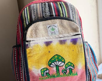 Handmade Himalayan Hemp Backpack: Eco-Friendly Organic Cotton Rucksack