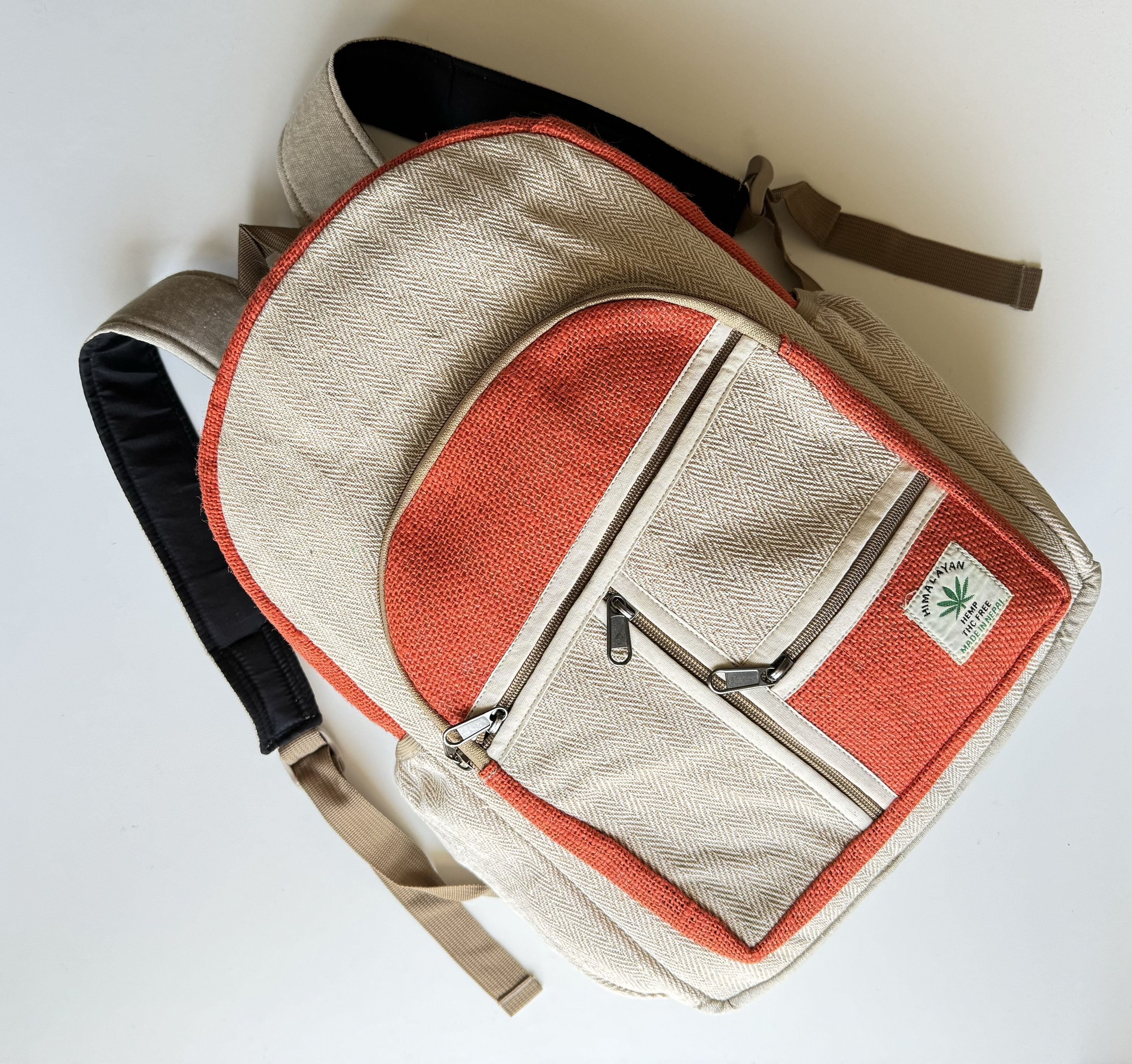 Handmade Himalayan Hemp Backpack: Eco-friendly Organic Cotton Rucksack ...