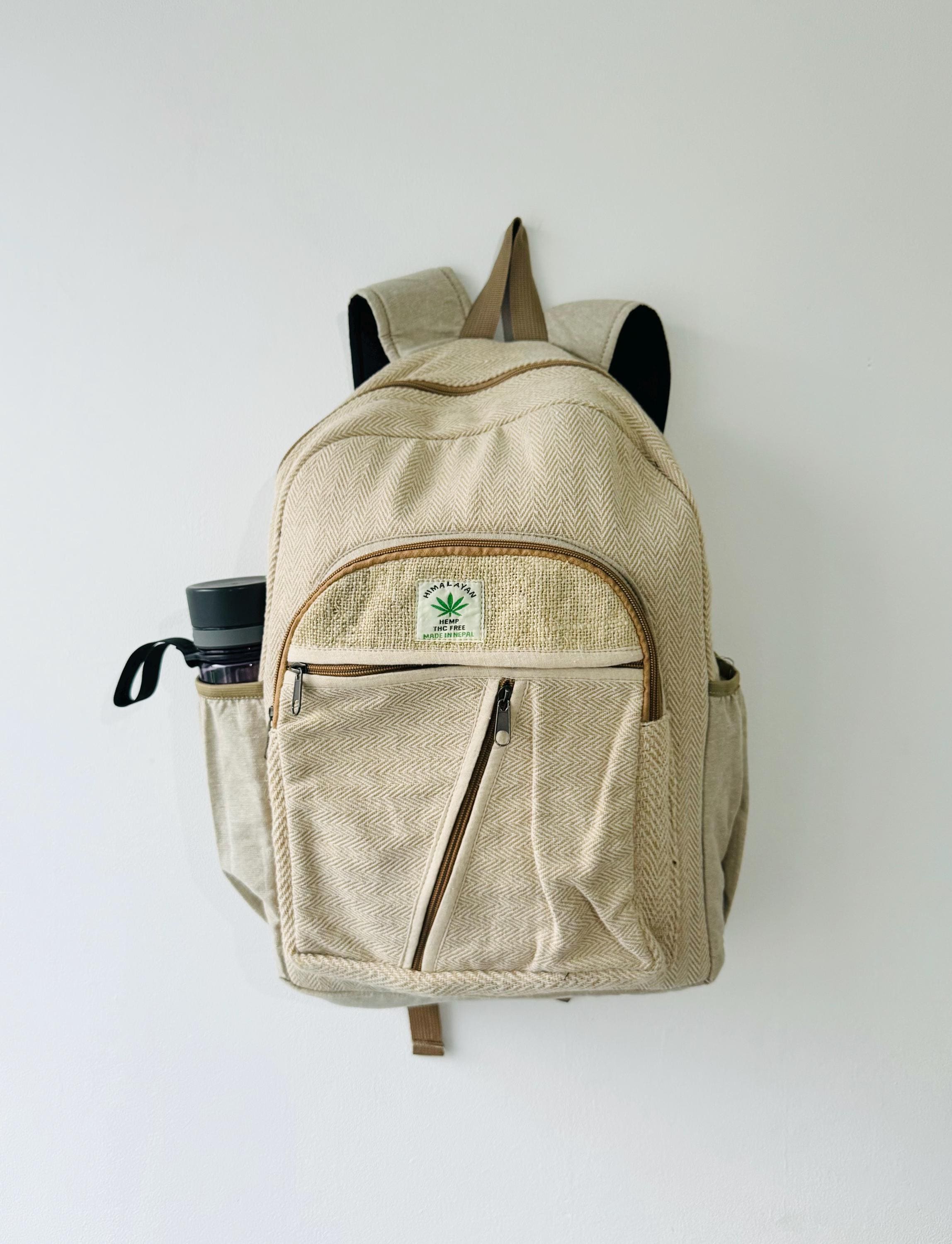 Handmade Himalayan Hemp Backpack: Eco-friendly Organic Cotton Rucksack ...