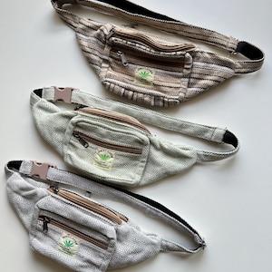 Hemp Fanny Pack | Himalayan 100% Hemp / Cotton Money Belt | Unisex hemp Waist bag | hip bag | bum bag | fair trade | handmade in Nepal