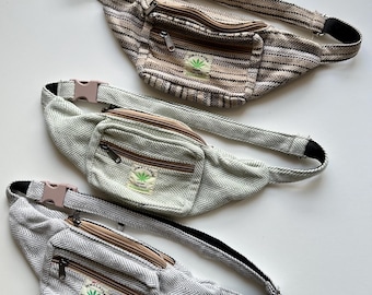 Himalaya Hanf Bauchtasche: Fair Trade Gürteltasche, Handgemacht in Nepal