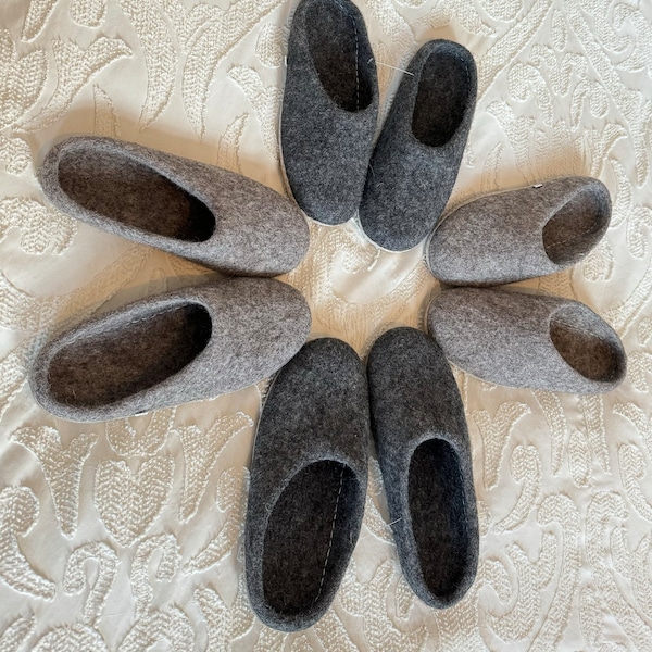 Felt Slipper. Handmade Felt Slipper. Natural Wool Felt Slippers. Fair Trade wool Felt Slipper. Indoor Felt Shoes. Felted Wool Slippers.