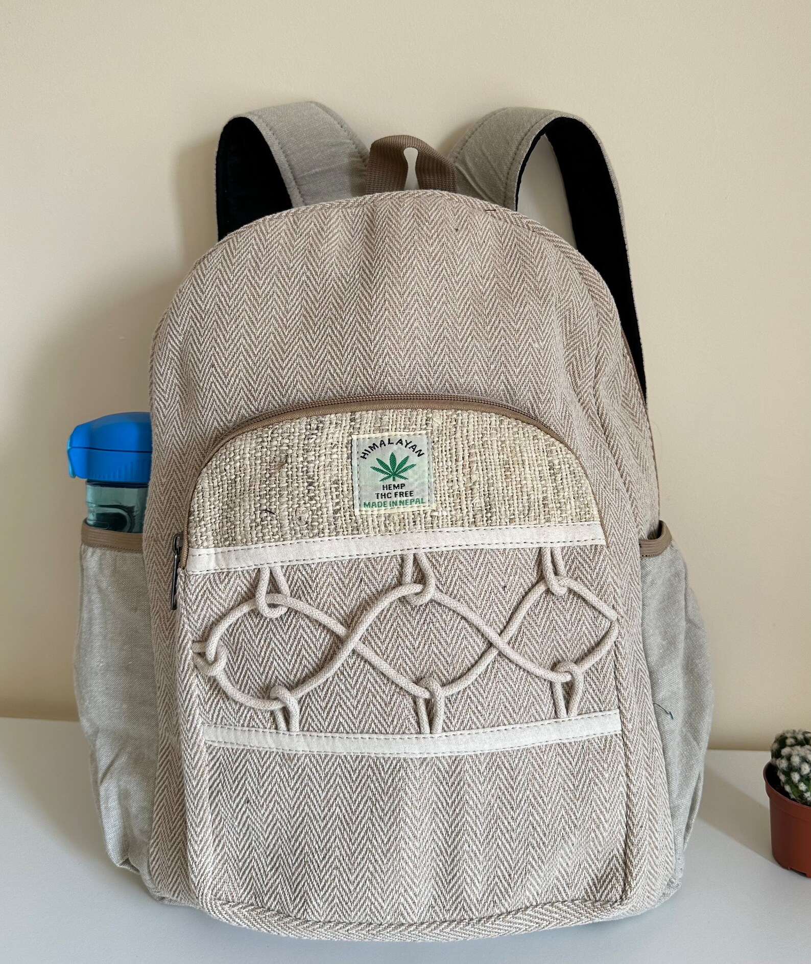 Handmade Himalayan Hemp Backpack: Eco-friendly Organic Cotton Rucksack ...