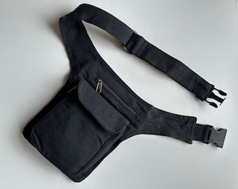 100% Cotton Waist Pack festival Money Belt | Bum Bag  |Cotton Fanny Pack| passport bag | Hip Bag | FannyPack | festival Bag | Fair Trade bag