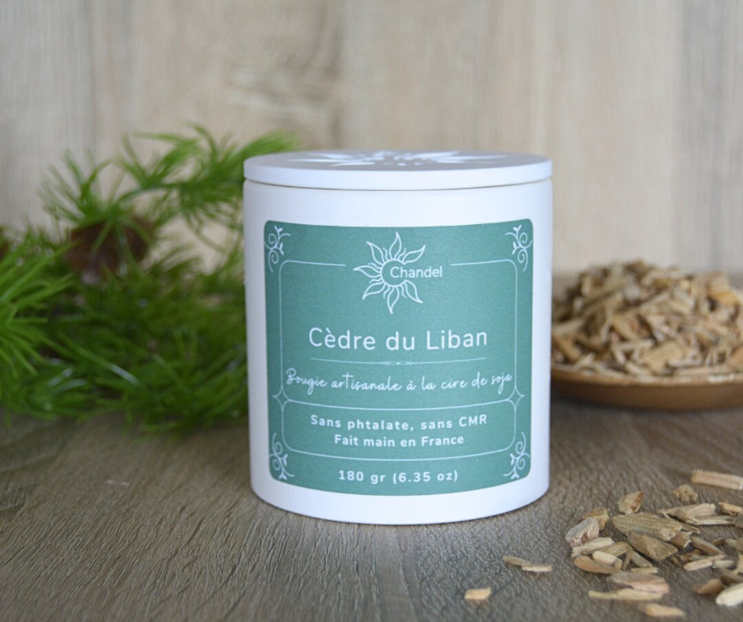 Cedar of Lebanon Handmade Scented Candle With Vegetable Soy Wax