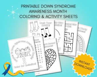 Down Syndrome Awareness Month Coloring and Activity Sheets: Printable Pages for Kids