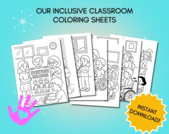 Our Inclusive Classroom Coloring Sheets: Printable Pages for Kids