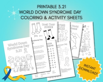 World Down Syndrome Day 3.21 Coloring and Activity Sheets: Printable Pages for Kids