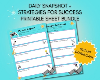 学校コミュニケーション＆サポートバンドル - 毎日のスナップショット + 成功のための戦略