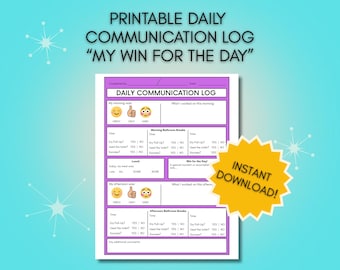 Strengths-Based Preschool Daily Communication Log: Daycare, Special Education, Potty Training (PDF)