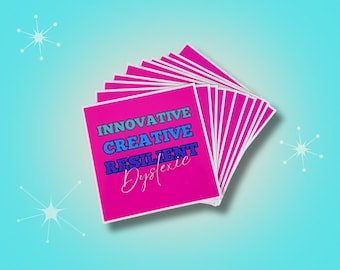 Dyslexia Awareness Sticker: Innovative, Creative, Resilient Vinyl Decal
