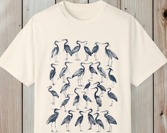 A Siege of Herons Unisex Comfort Colors T-shirt | Great Blue Heron T-Shirt