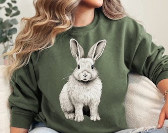 Bluza z okrągłym dekoltem i nadrukiem „Sweet Rabbit”