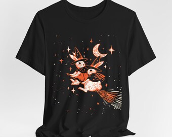 Vintage Halloween Bunny T-Shirt | Soft 100% Cotton Bella + Canvas Tee
