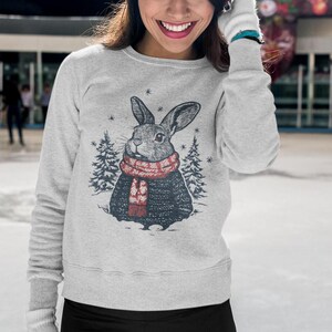 Sweet Winter Rabbit Crewneck Sweatshirt