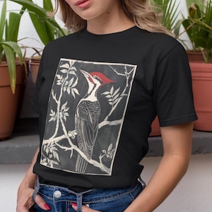 Pileated Woodpecker Unisex Comfort Colors T-shirt | Woodpecker Lover Gift | Bird Watcher Tee | Nature Lover T-Shirt | Birding Shirt