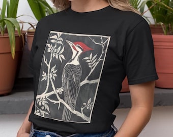 Pileated Woodpecker Unisex Comfort Colors T-shirt | Woodpecker Lover Gift | Bird Watcher Tee | Nature Lover T-Shirt | Birding Shirt