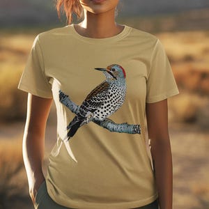 Northern Flicker Woodpecker Unisex Comfort Colors T-shirt | Woodpecker T-Shirt | Bird Tee | Bird Watcher Shirt | Birding Tee Shirt
