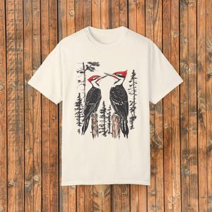 Pileated Woodpeckers Forest T-Shirt | Unisex Comfort Colors T-shirt | Bird Watcher Tee Shirt | Birding Tshirt | Wildlife Tee | Birder Gift