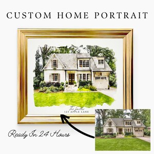 Custom House Portrait, Portrait from Photo, Housewarming Gift, First Home Gift, Custom Home Portrait, Closing Gift, Home Portrait Watercolor