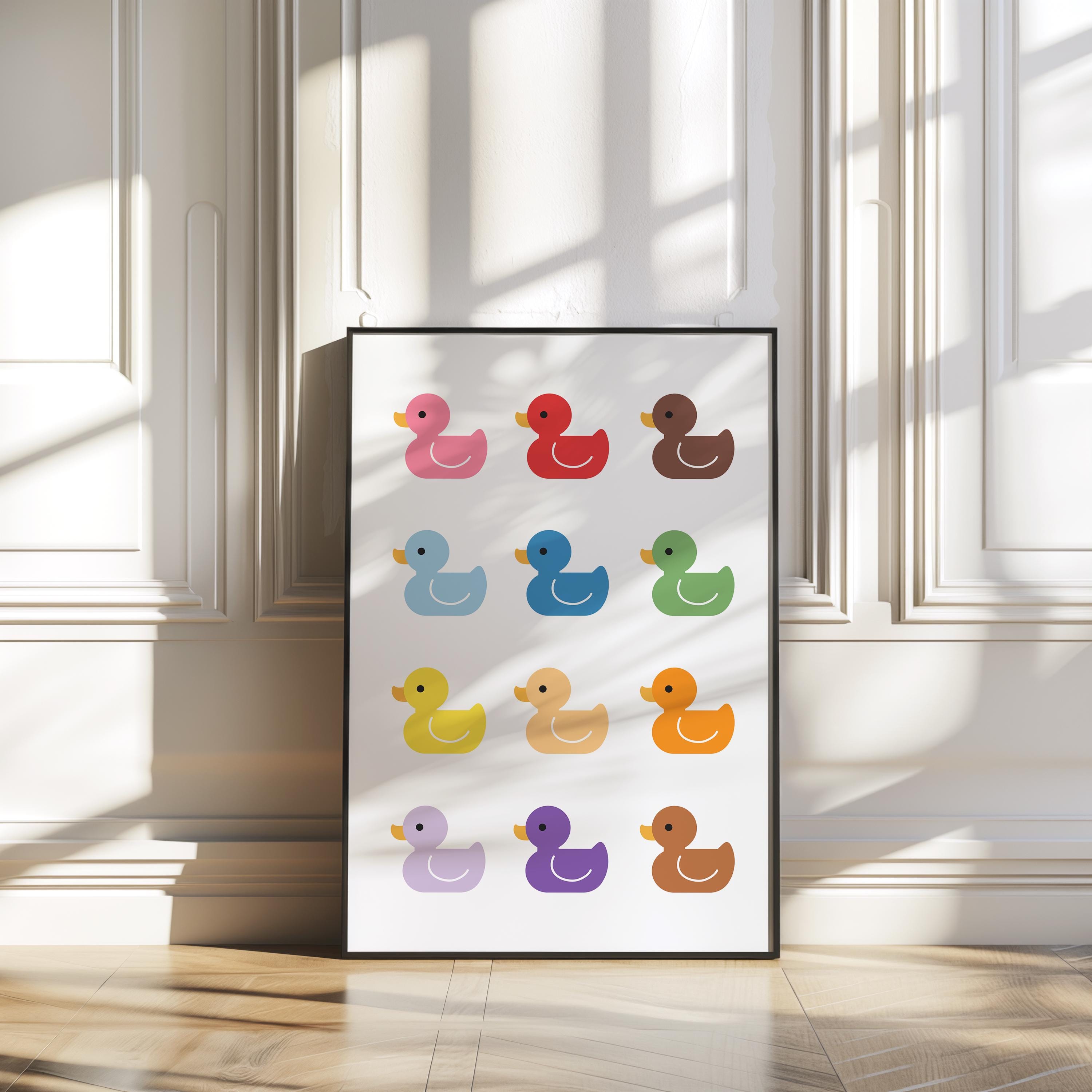 Rubber Ducks Bathroom Wall Art, Duck Bath Print, Restroom Wall Art, Duck Bathroom Poster, Duck ...