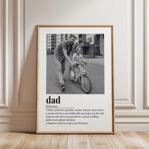 Dad Definition, Editable Template, Father's Day Photo, Gifts For Dad, Customizable Father's Day Poster, Daddy Print, Canva, Digital Download