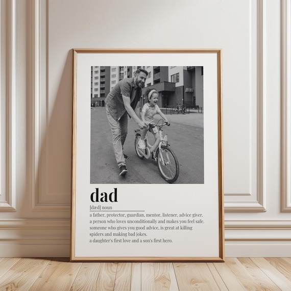 Dad Definition, Editable Template, Father's Day Photo, Gifts For Dad, Customizable Father's Day Poster, Daddy Print, Canva, Digital Download