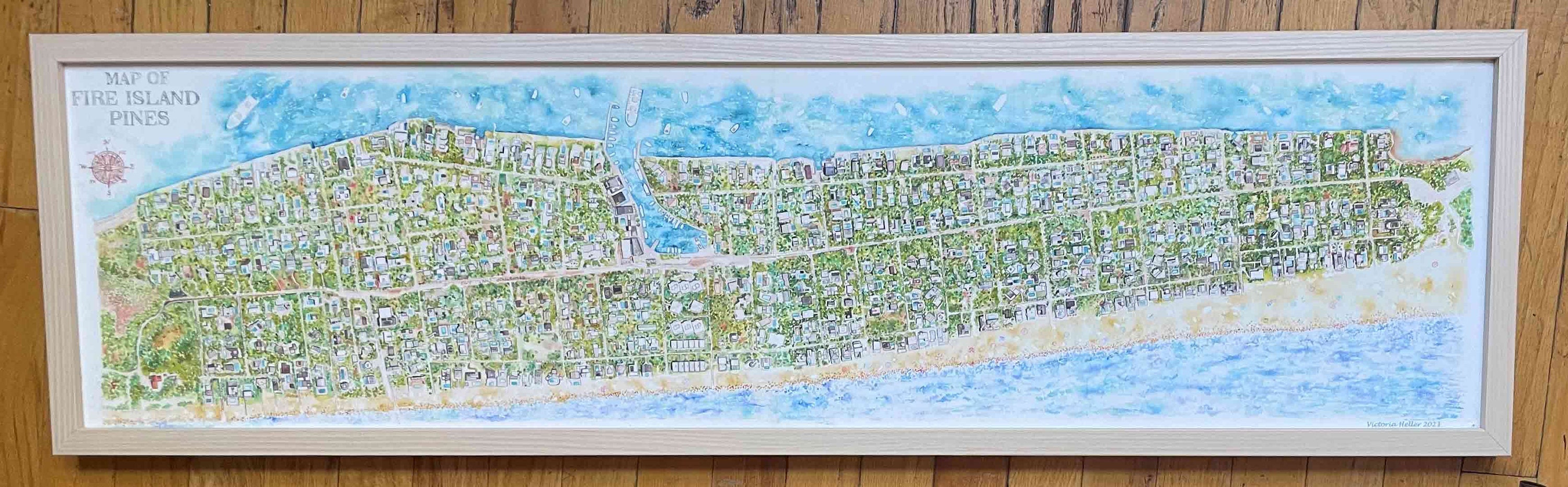 Etsy map of Fire Island Pines