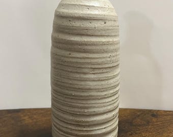 Botella de sake/tokkuri de cerámica japonesa vintage – Jarrón de cerámica hecho a mano – Firmado – Gres Wabi Sabi