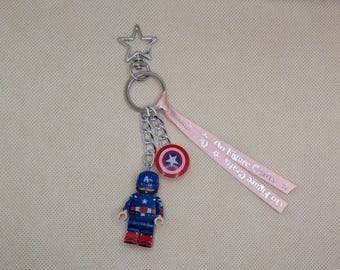 Captain America (Steve Rogers) minifigure Bag Charm.