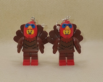 Orecchini a forma di tacchino in miniatura per il Giorno del Ringraziamento/Natale.