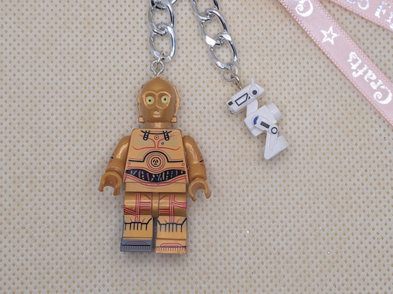 Star Wars, C3PO, Mini Figure Bag Charm. Personalised Attachment
