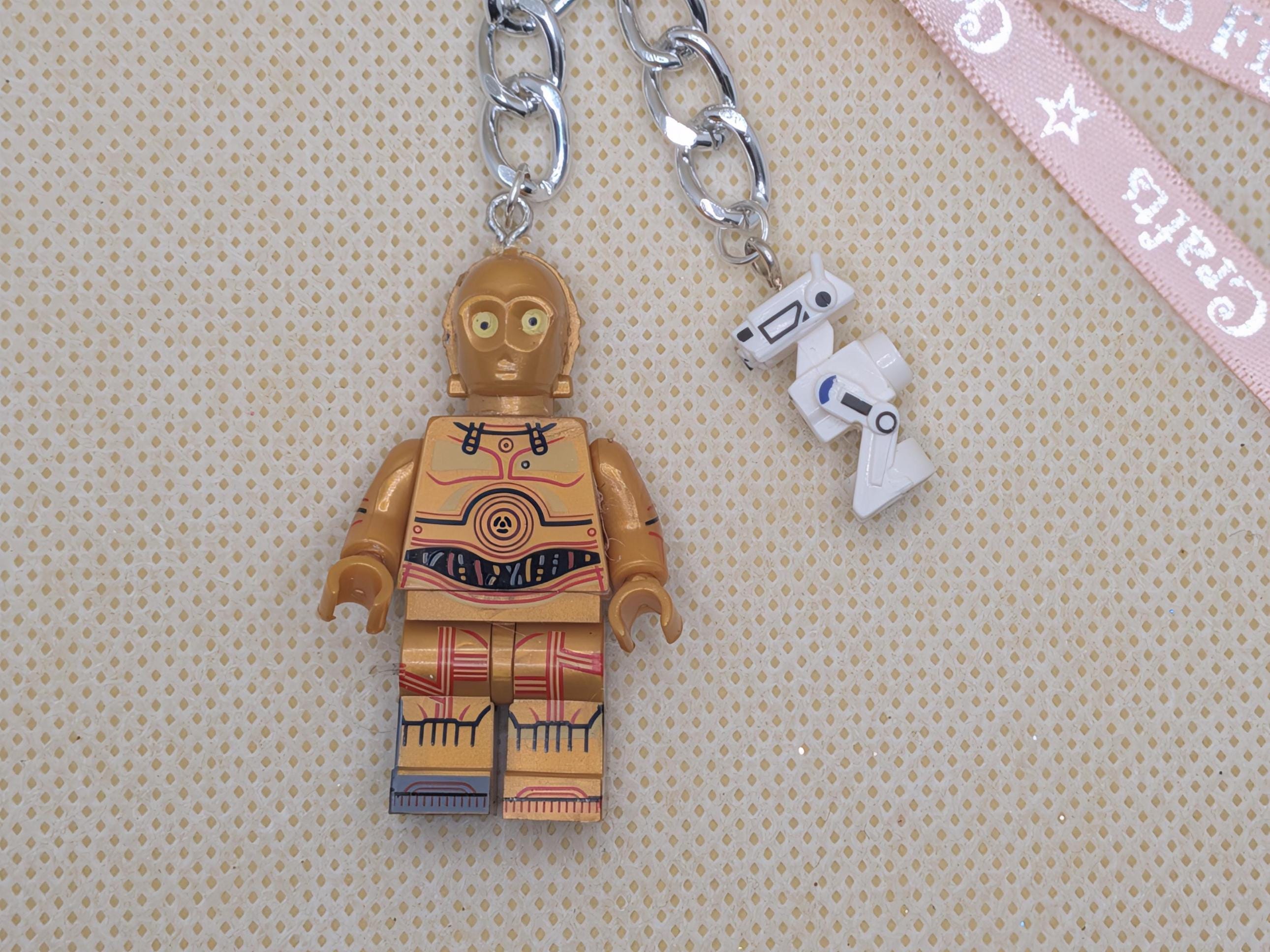 Star Wars, C3PO, Minifigure Bag Charm. Personalised Attachment