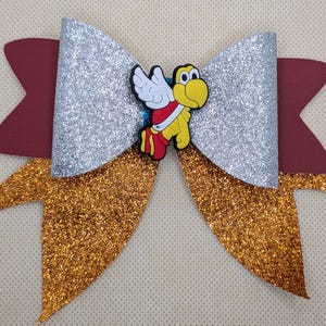 Handmade Koopa Paratroopa (Super Mario Bros) hair bow.