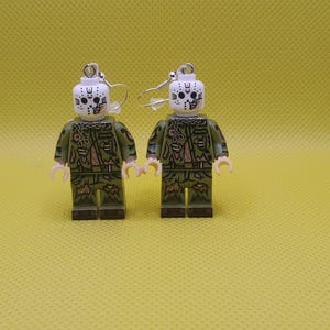 Friday 13th, Jason, duo minifigure earrings.