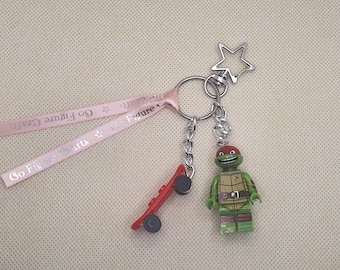Teenage Mutant Ninja Turtles, Raphael, minifigure Bag Charm.