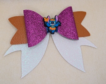 Pumpkin Stitch hair bow.