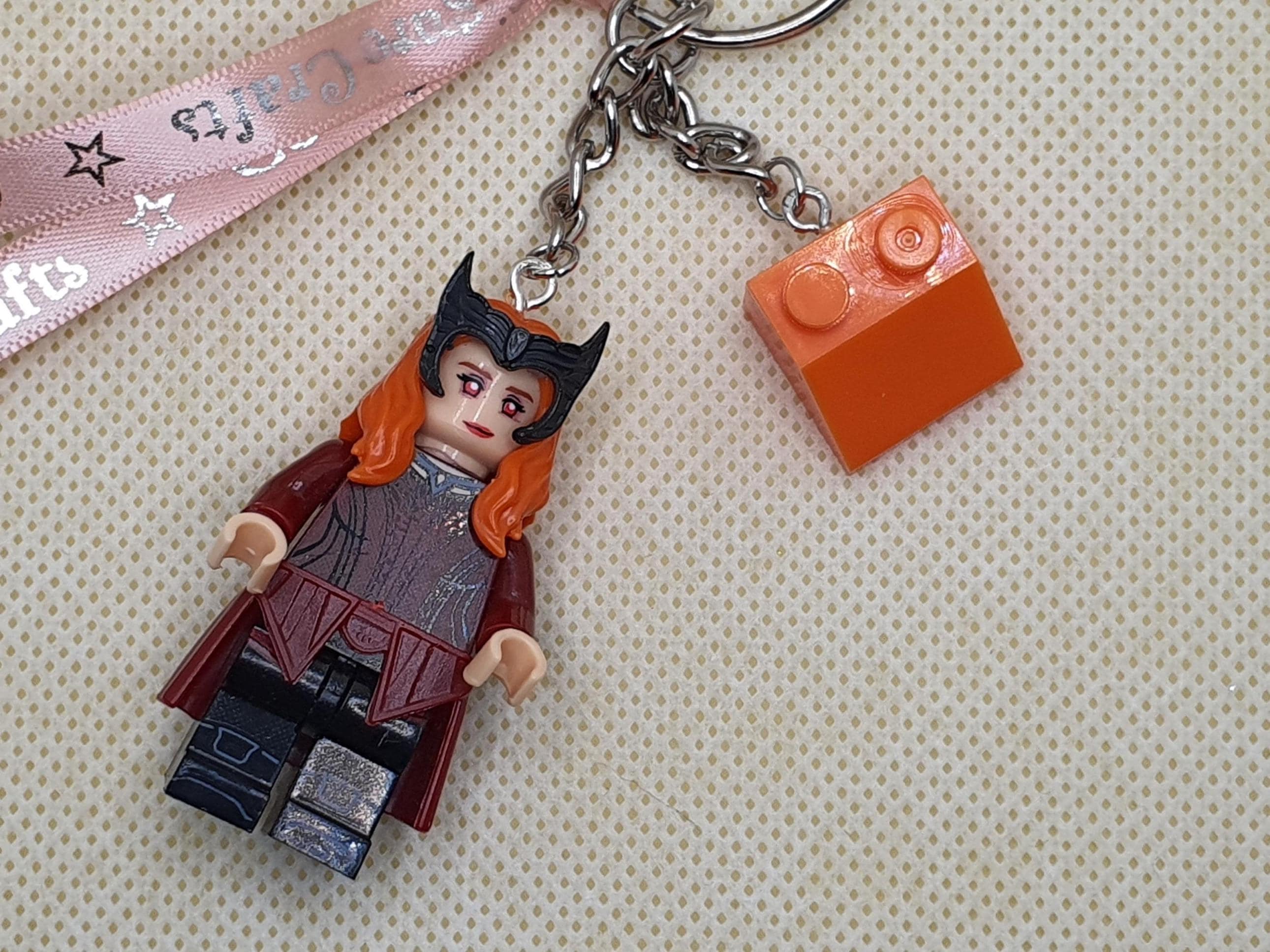 Scarlet Witch (wanda Maximoff) Minifigure Bag Charm. Personalised