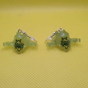 Ghostbusters Slimers minifigure earrings.