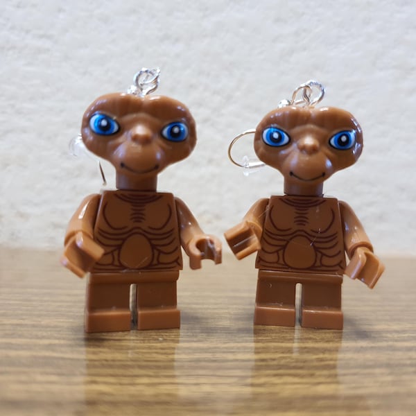 E.T. the Extra Terrestrial minifigure earrings.