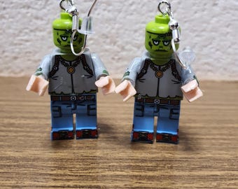 Frankenstein double minifigure earrings.