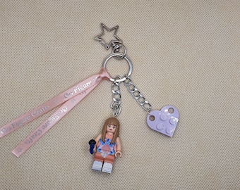 Pop star inspired, Lover era, minifigure Bag Charm.