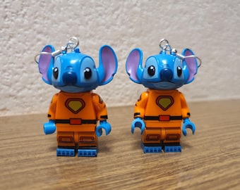 Space Stitch minifigure earrings.